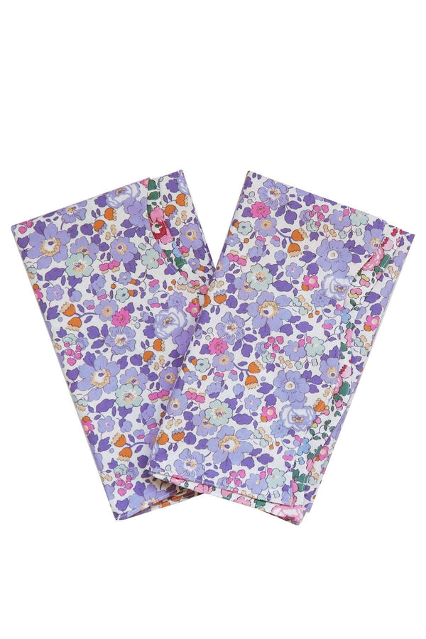Betsty Reversible Wavy Napkin Set made with Liberty Fabric