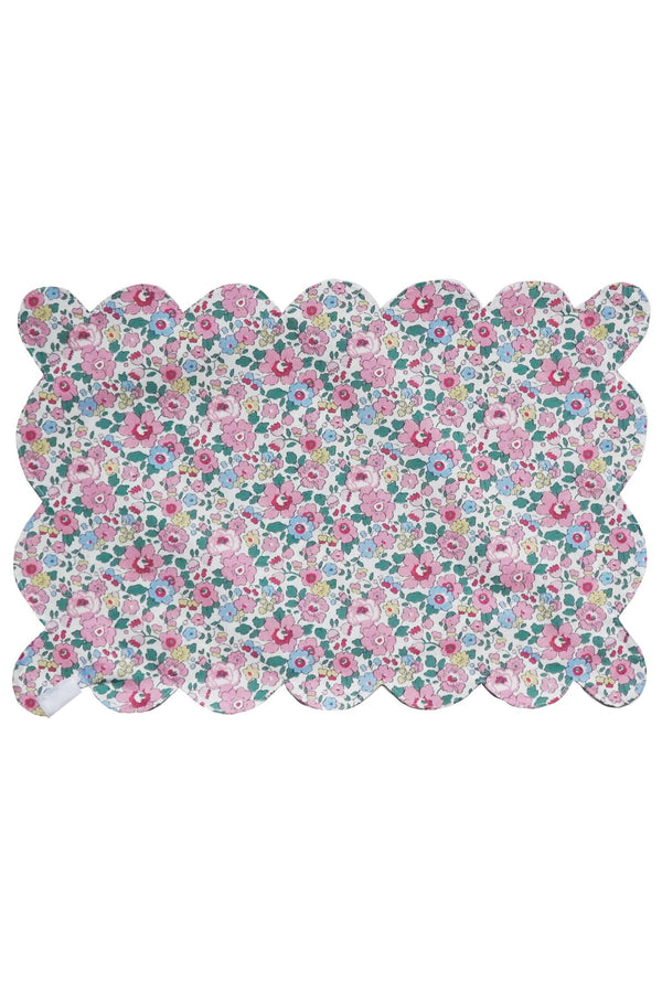 Betsy Reversible Scalloped Placemat made with Liberty Fabric