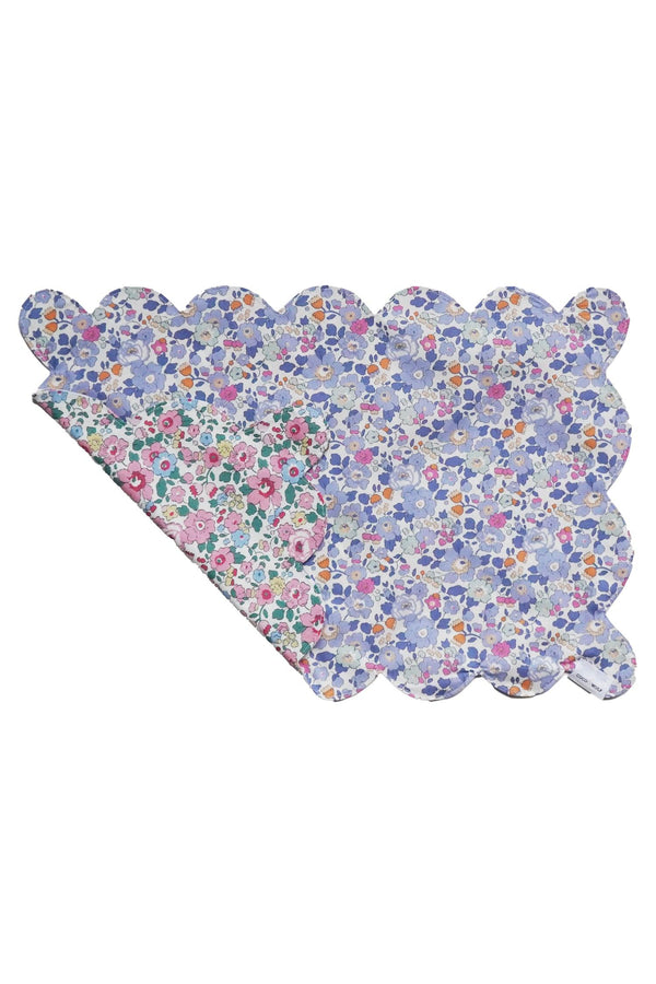 Betsy Reversible Scalloped Placemat made with Liberty Fabric