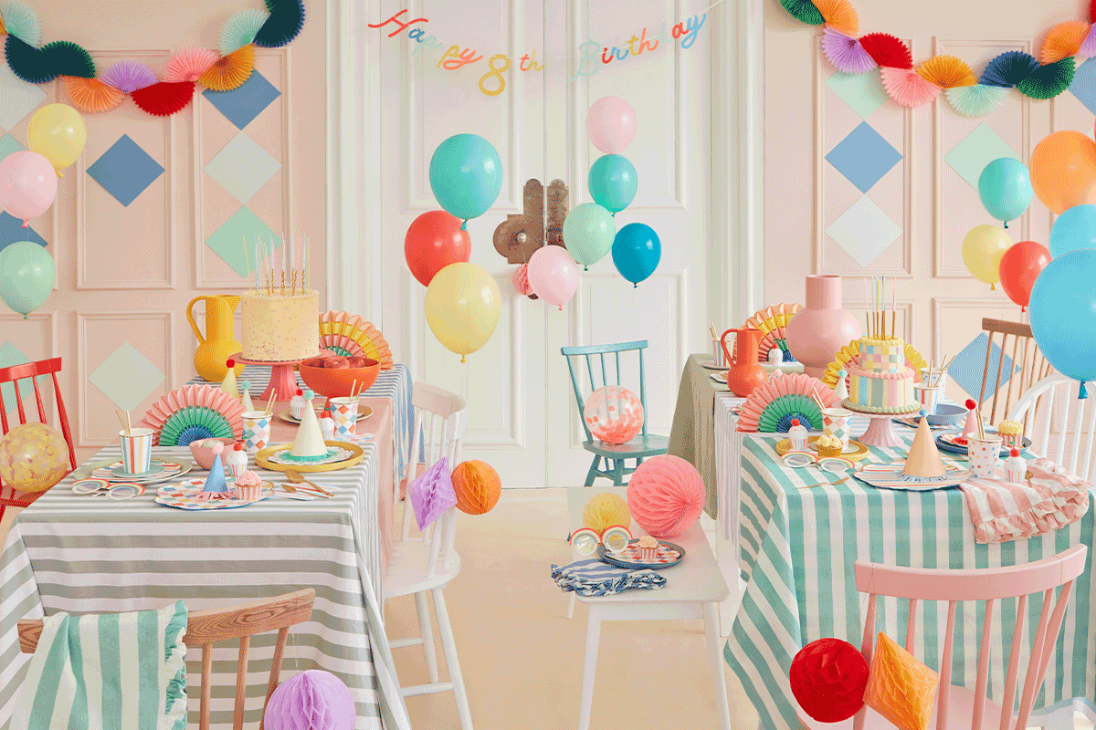 Get Invited Personalised Pastel Birthday Banner – Any Name & Age – 6ft Party Wall Decoration