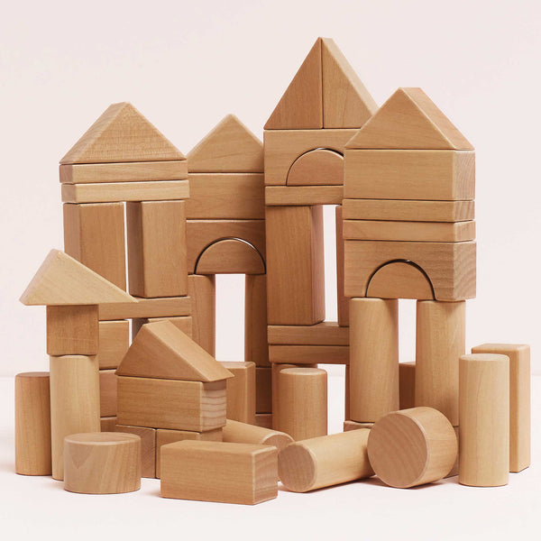 Natural Wood Building Blocks