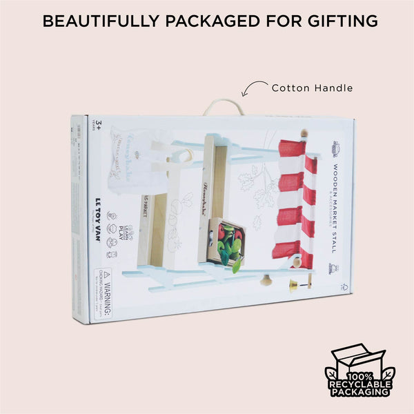 Wooden Market Stall & Fruit Play Food Crate