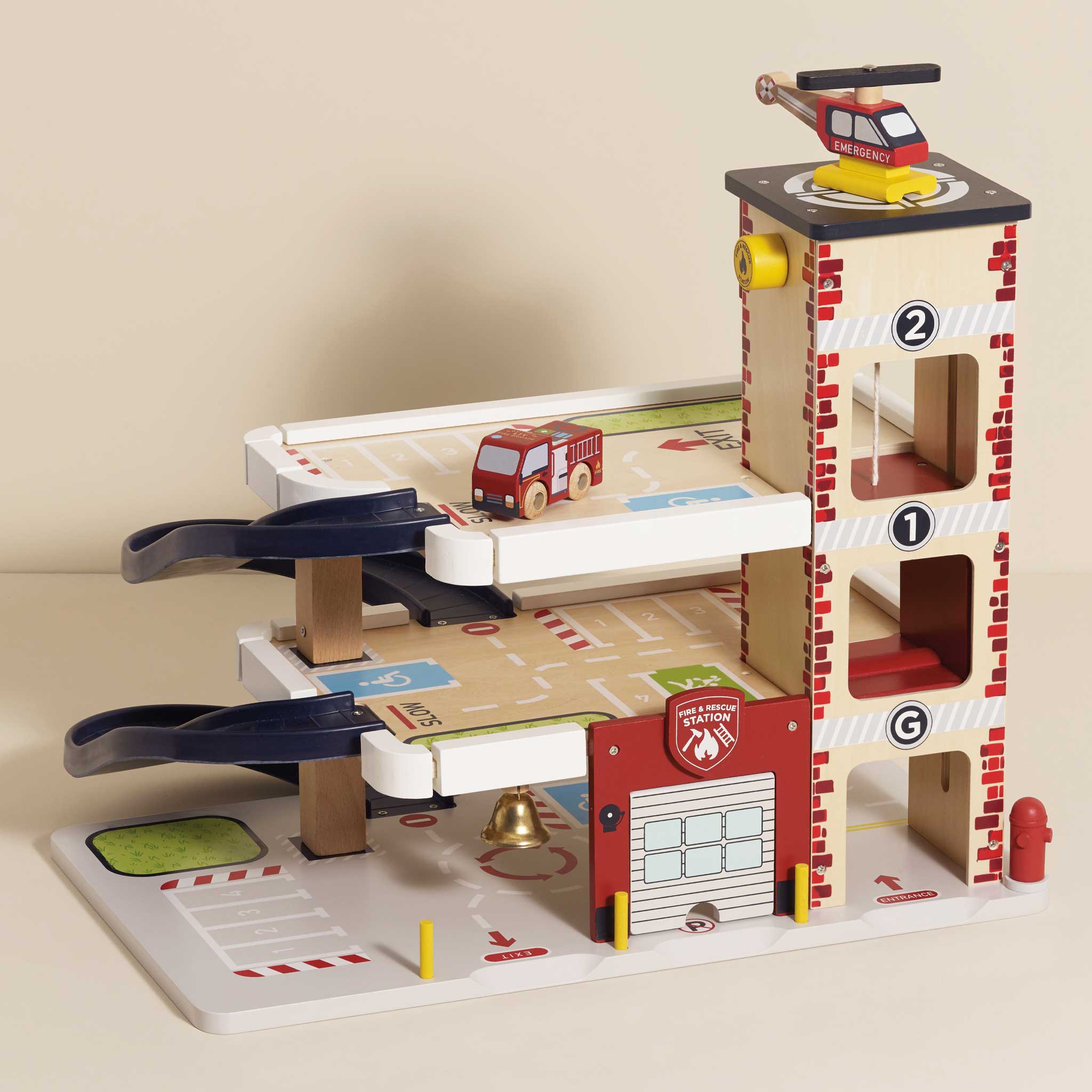Fire & Rescue Wooden Garage – Meri Meri UK