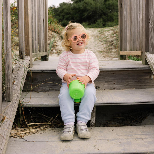 Polarised Flower Sunglasses - Peachy Keen