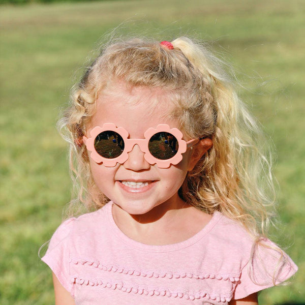 Polarised Flower Sunglasses - Peachy Keen