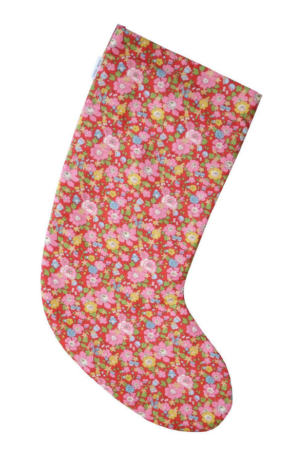 Betsy Star Christmas Stocking made with Liberty Fabric
