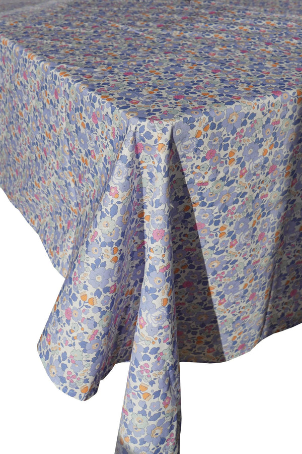 Betsy Lavender Blue Tablecloth made with Liberty Fabric