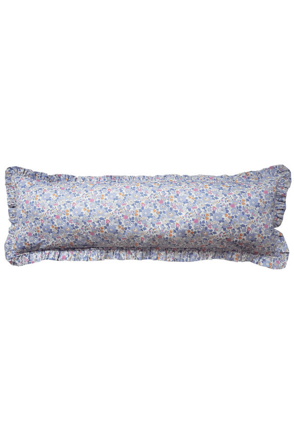 Betsy Ruffle Bolster Lumbar Cushion made with Liberty Fabric