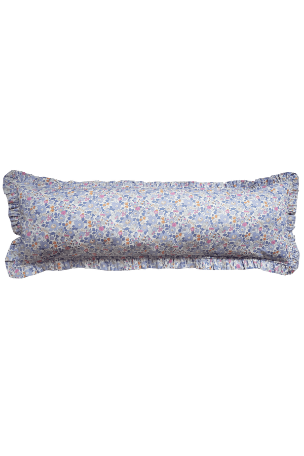 Betsy Ruffle Bolster Lumbar Cushion made with Liberty Fabric
