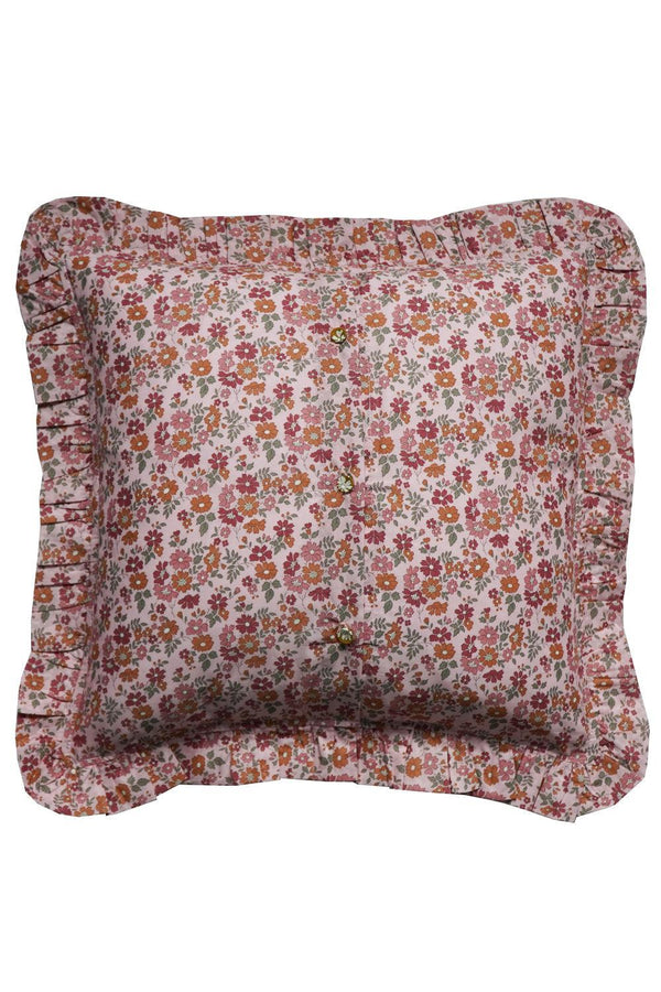Capel Floret Frill Cushion made with Liberty Fabric