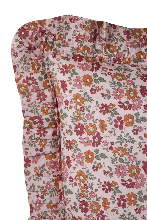 Capel Floret Frill Cushion made with Liberty Fabric