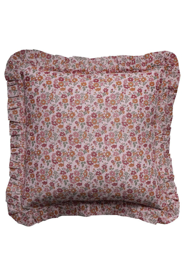 Capel Floret Frill Cushion made with Liberty Fabric