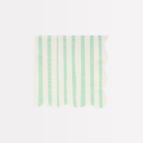 Our paper napkins, with bright stripes, are the perfect scalloped napkins for special events. Image11