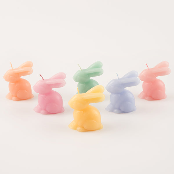 Our Easter candles make great Easter decorations, crafted in the shape of cute bunnies in pastel shades with coloured wicks. Image2