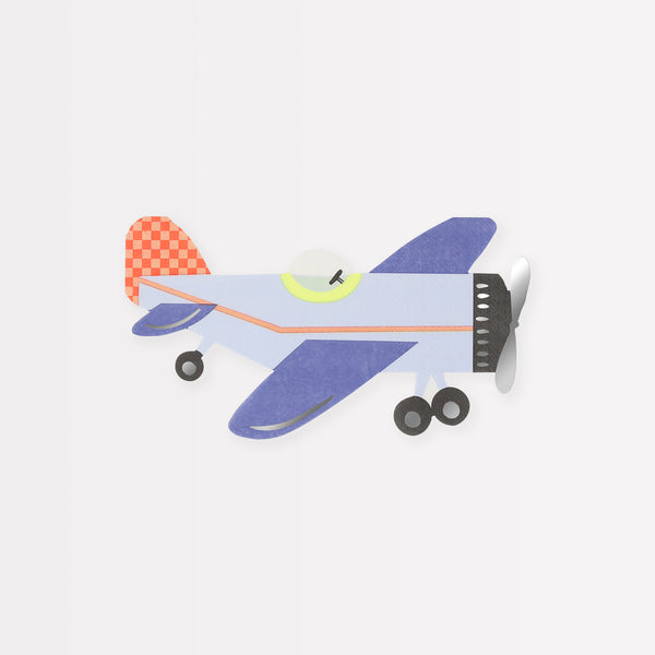 Make your plane party look amazing with our party napkins in the shape of planes.