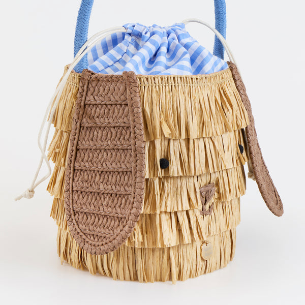 Our adorable puppy basket, made from paper based raffia, is the cutest accessory for kids and adults, with an adorable face and floppy ears. Image3