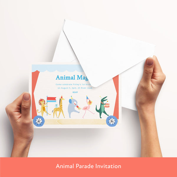 Our digital party bundle, with bright and beautiful animal illustrations, includes all you need to welcome guests to your party. Image8