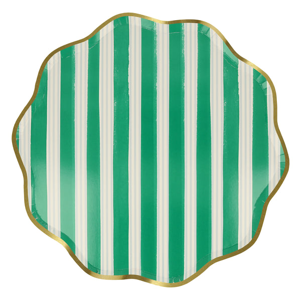Our Christmas  paper plates feature stylish stripes in festive colours, wavy edges and shiny gold foil borders. Image6