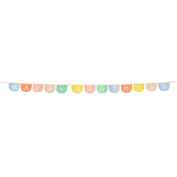 Reuse our colourful birthday garland year after year, this fabric garland is the perfect birthday wall decoration. Image2