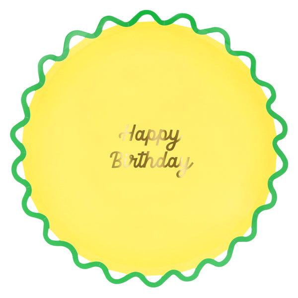 Our dinner plates are made especially as birthday party plates, with bright colours and a Happy Birthday message in shiny gold foil. Image6