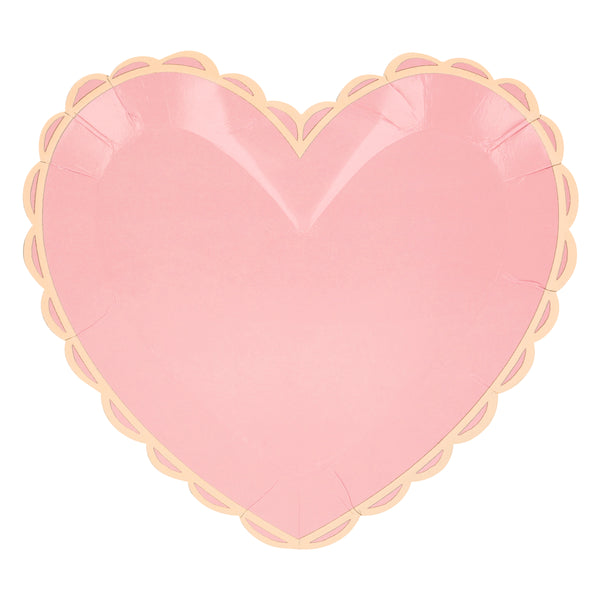 Our dinner plates, in heart shapes, feature a range of pretty pastel colours and a scalloped border. Image4