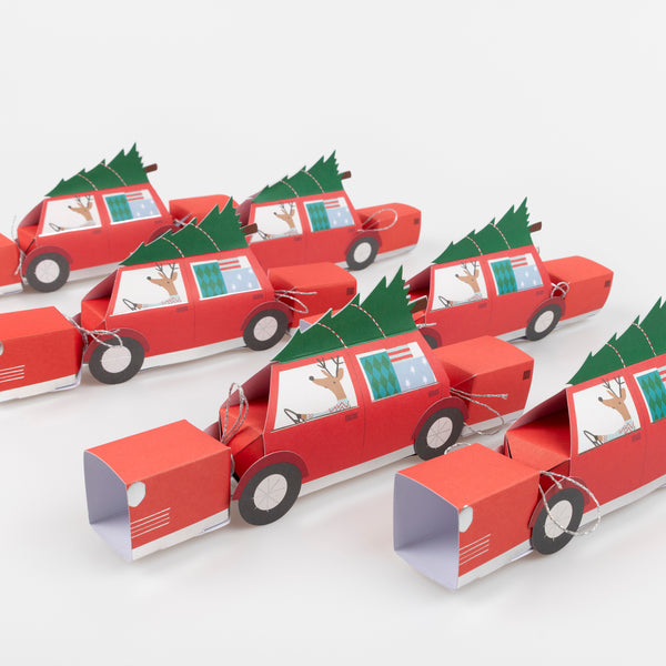 Our fun Christmas crackers, in the shape of a car, are great for kids and adults and contain gifts, a party hat and a joke. Image6