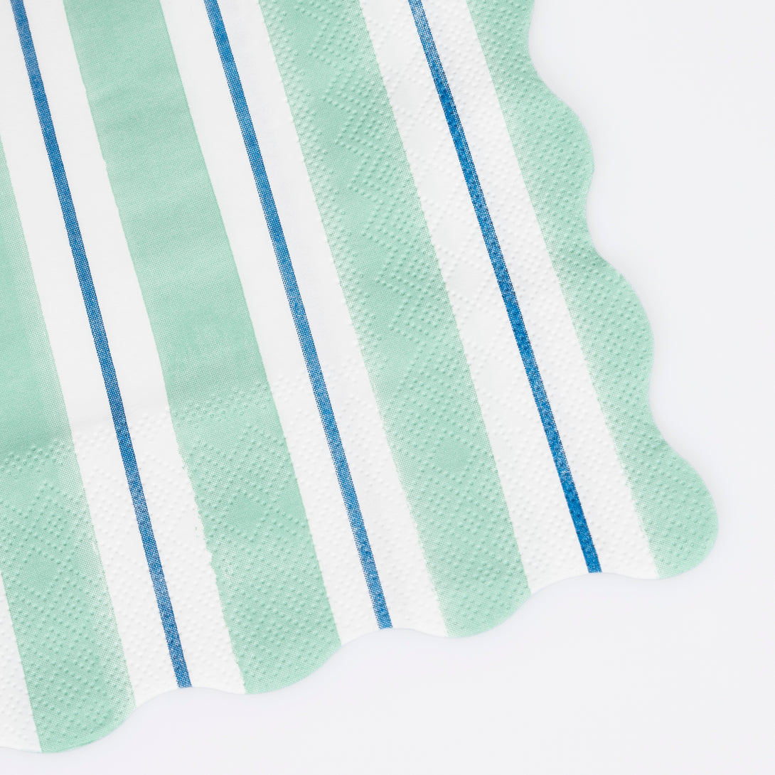 Our large paper napkins, with summery stripes, are ideal for picnics, beach parties and garden parties.