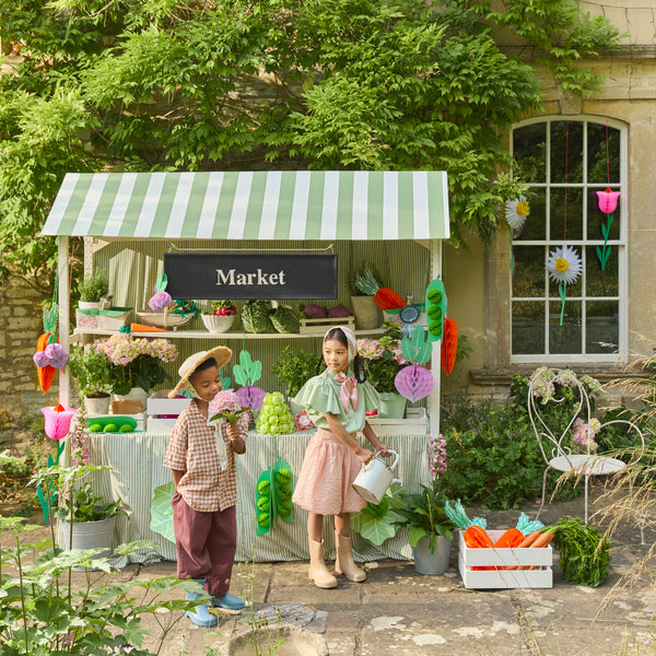 Our giant vegetable decorations make the perfect springtime decorations, with honeycomb details for fun and style. Image2