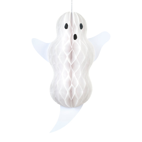 Add our honeycomb hanging ghost decorations to your Halloween party decor for a fabulous floaty 3D effect in the porch or windows. Image4
