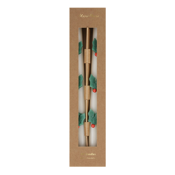 Our Christmas candles, with holly details, will look amazing at your Christmas dinner. Image4