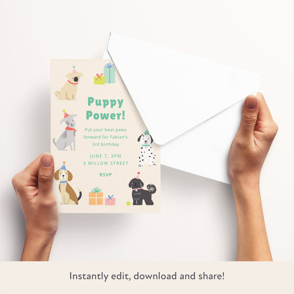 Puppy Download & Print Invitation Image3