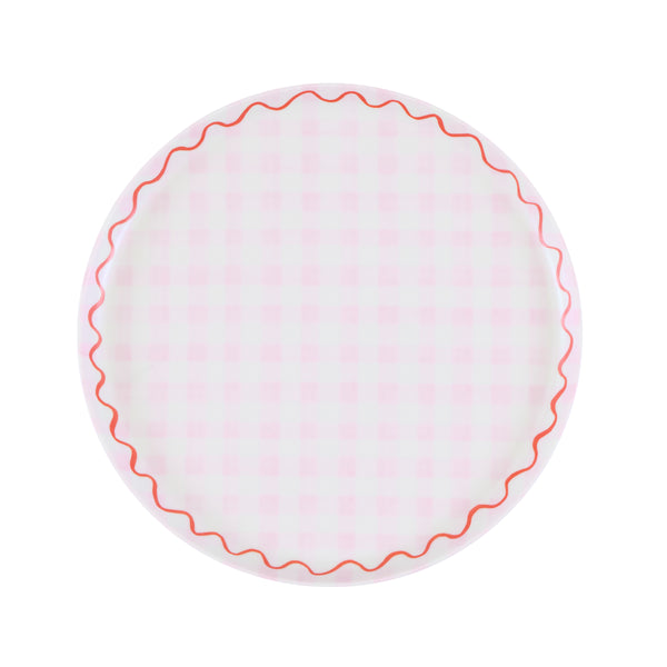 Our reusable plates feature a summery gingham print design in six pretty colours, ideal for picnics, garden parties, baby showers or birthdays. Image6