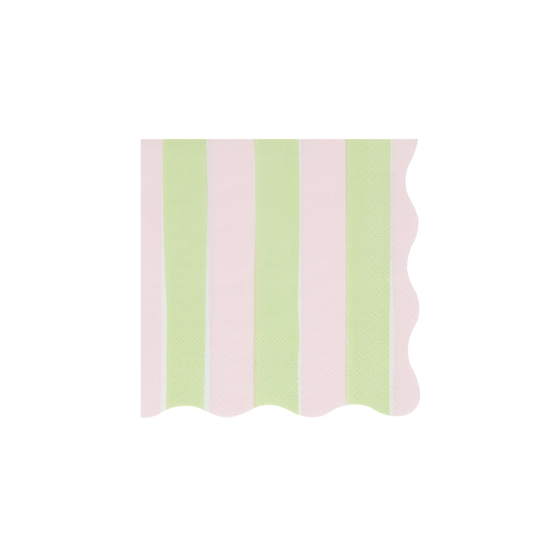 Our striped small napkins in pastel colours are perfect as cocktail napkins and paper napkins for picnics or garden parties.