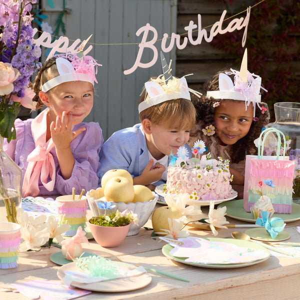 Our tissue paper fringed gift bags are ideal as unicorn party bags or princess party bags. Image2