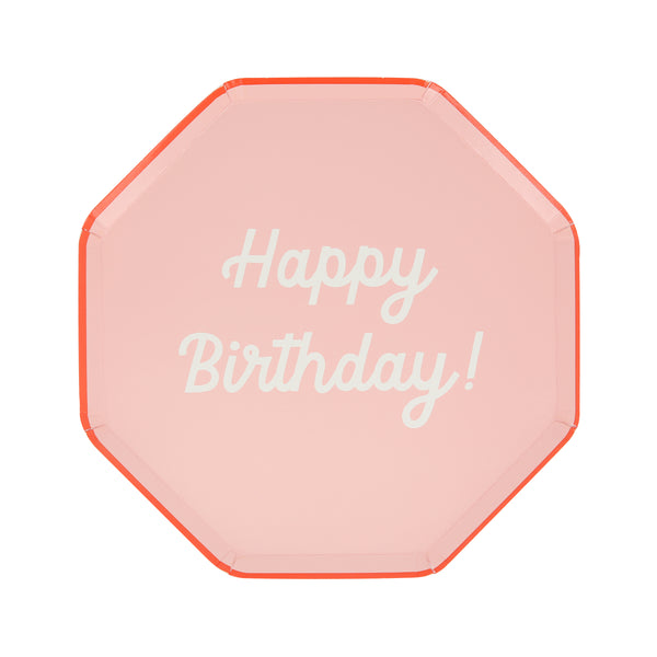 The octagonal design, and bright colours, of our birthday plates make these the perfect side plates for a birthday celebration. Image1