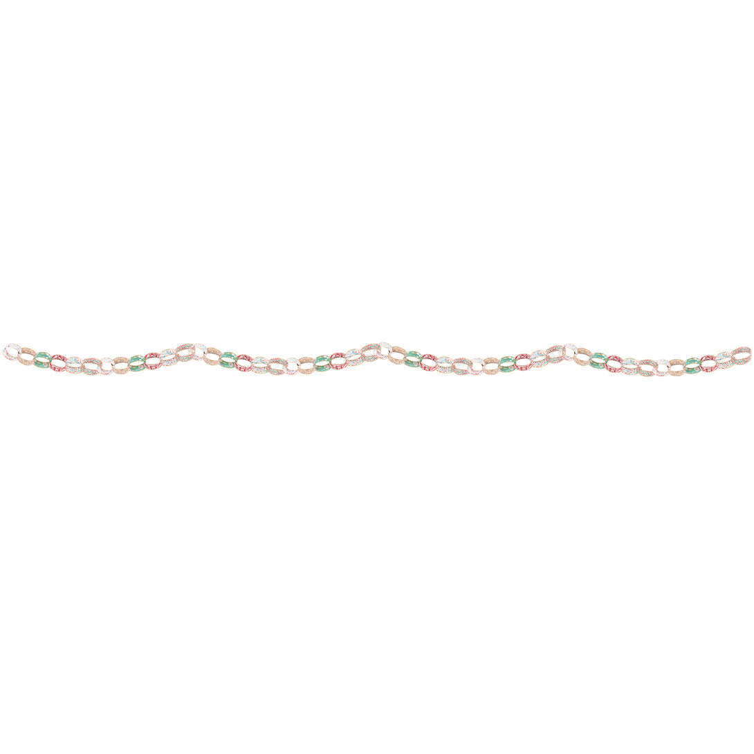 Use our paper chain garland, with Liberty prints in festive colours, as the ideal Christmas hanging decorations. Image5