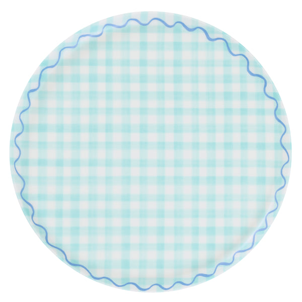 Our large reusable plates have a pretty gingham print design in six cheerful colours, ideal for baby showers, picnics and birthdays. Image5