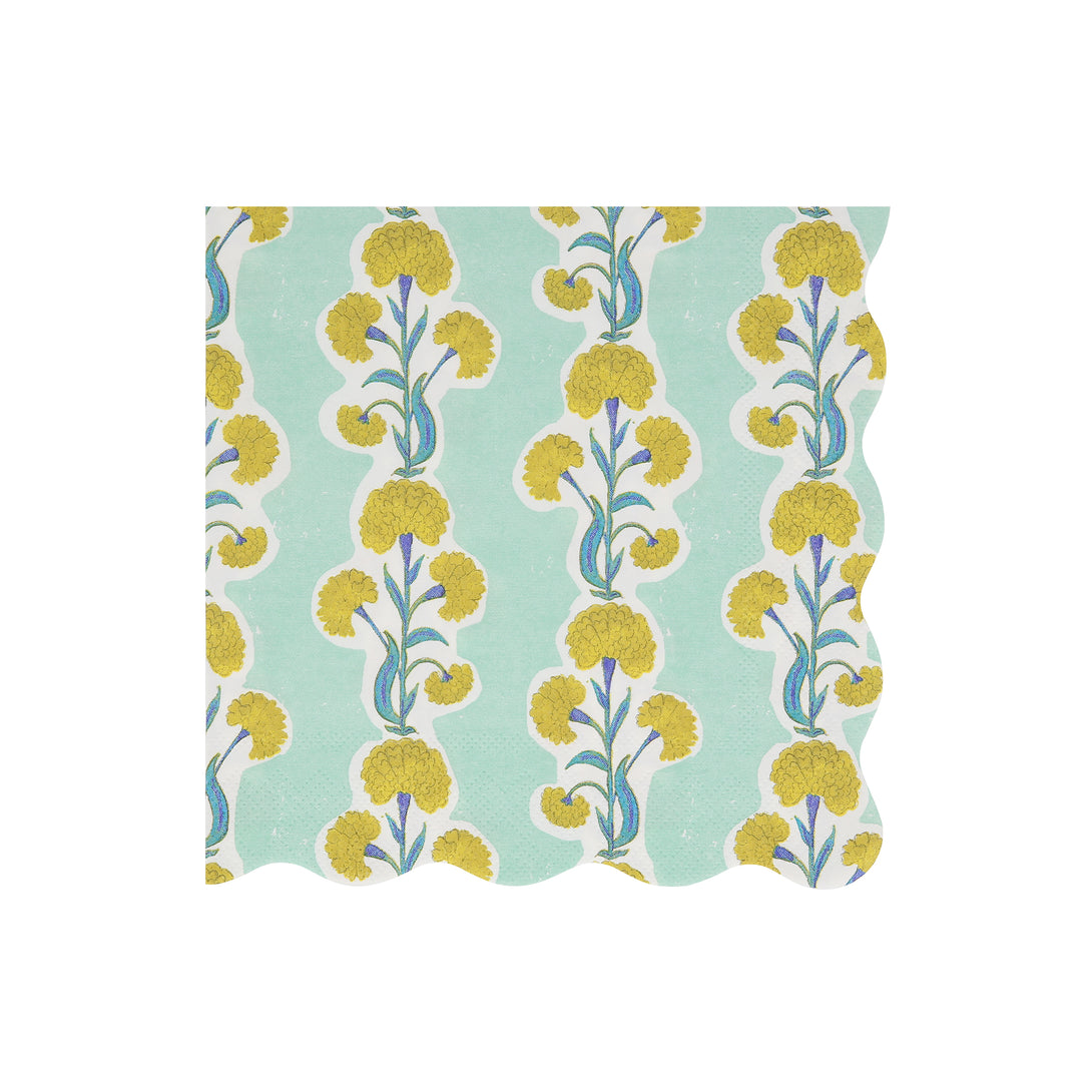 Our disposable napkins, in a large size, feature Molly Mahon floral patterns, ideal for a stylish gathering.