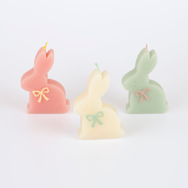 Our Easter candles, in the shape of bunnies with coloured bows and wicks, are perfect for Easter cakes or as Easter decorations. Image6