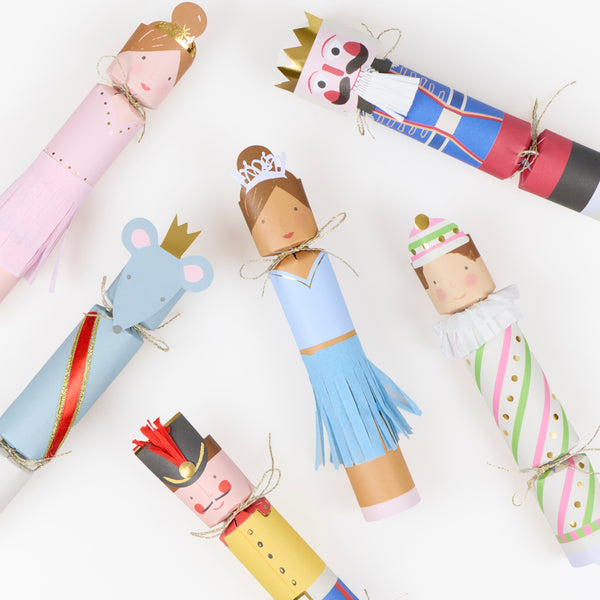 Our embellished Christmas crackers features characters from NYCB's rendition of The Nutcracker, containing a hat, joke and brooch. Image5