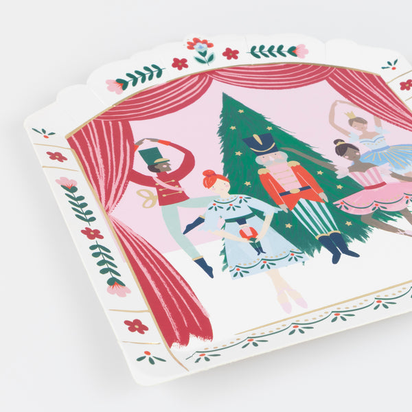 Enjoy a Nutcracker Ballet Christmas with our paper plates, cups, napkins, crackers and garland, all featuring iconic Nutcracker characters.