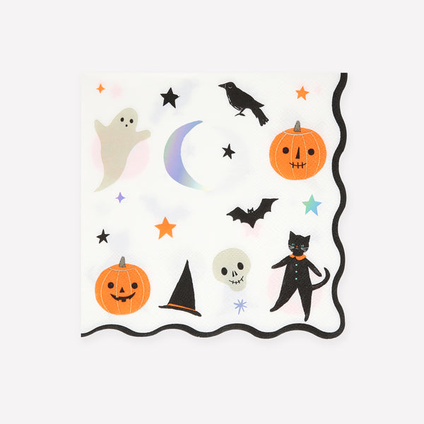 Our paper napkins feature fun Halloween characters and colours to make your Halloween party look magical. Image1
