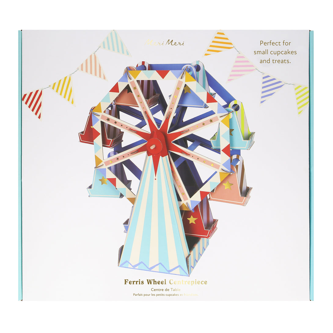 Present cupcakes and sweet treats to your guests in style on the ferris wheel centerpiece.