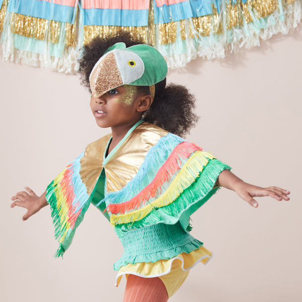Our parrot costume is perfect for kids dress up or as a bird Halloween costume.,Our parrot costume is perfect for kids dress up or as a bird Halloween costume. Image1