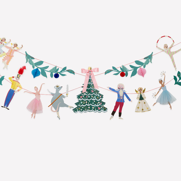 Have a wonderful themed Nutcracker Christmas with our New York Ballet inspired set with a garland, plates, cups, napkins and crackers. Image2