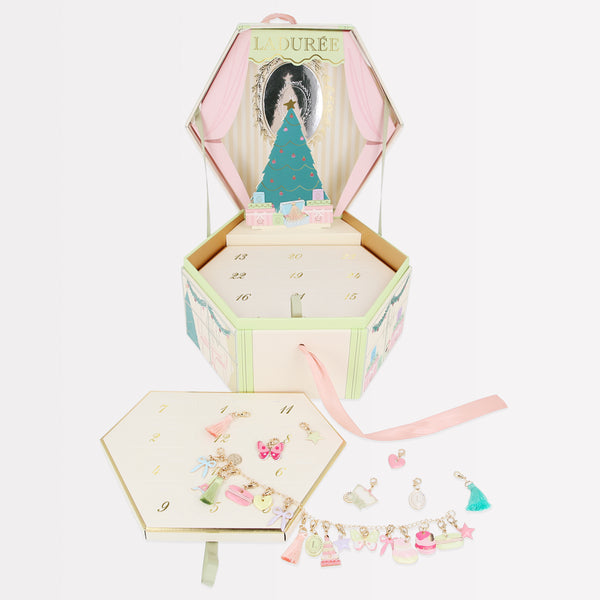 Kids who love accessories will adore our Laduree advent calendar which contains a charm bracelet, with enamel charms and cotton tassels. Image2