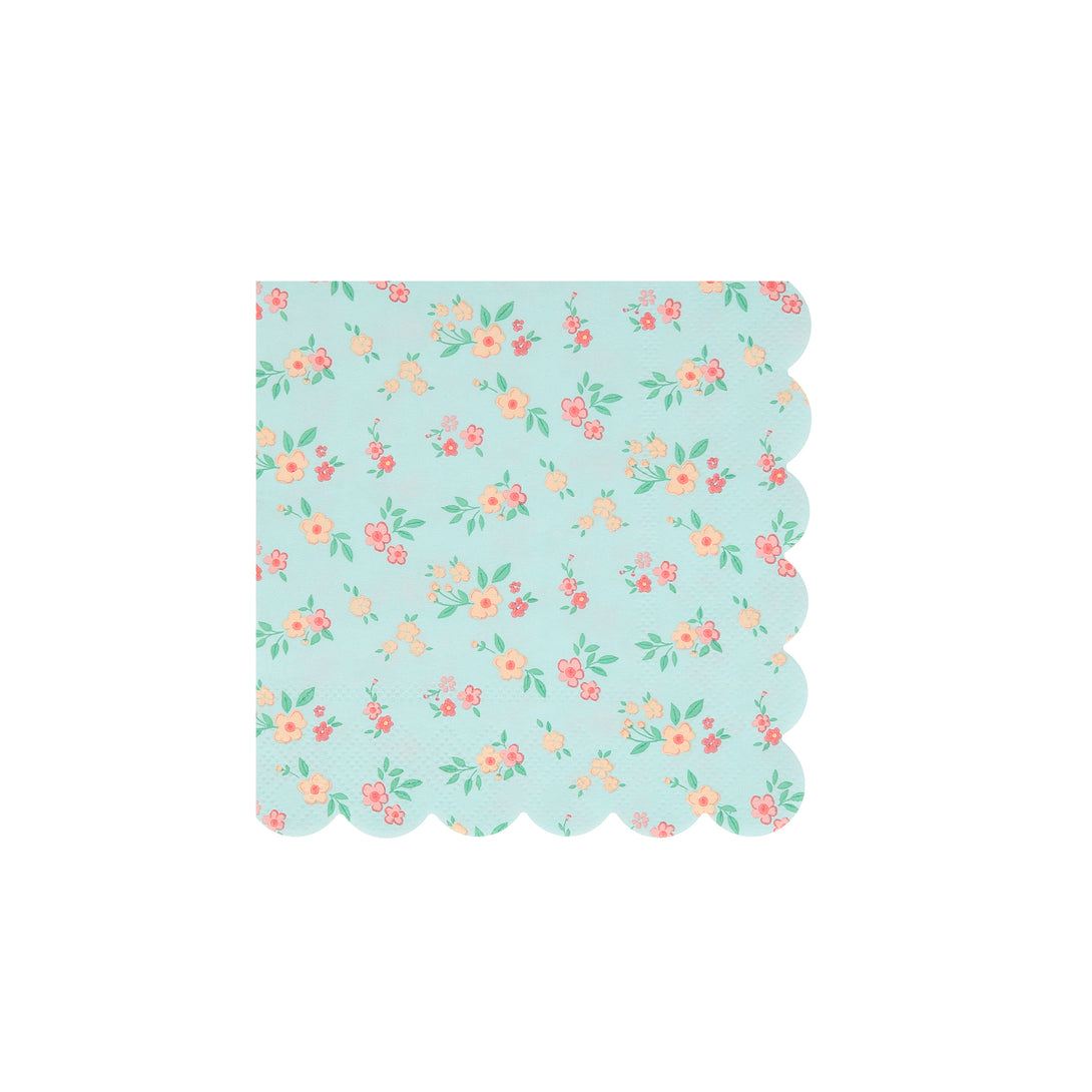 Our paper napkins, in a small size, feature a pretty ditsy floral pattern and 4 vintage pastel colour ways.