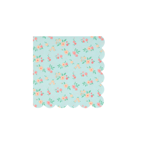 Our paper napkins, in a small size, feature a pretty ditsy floral pattern and 4 vintage pastel colour ways. Image5