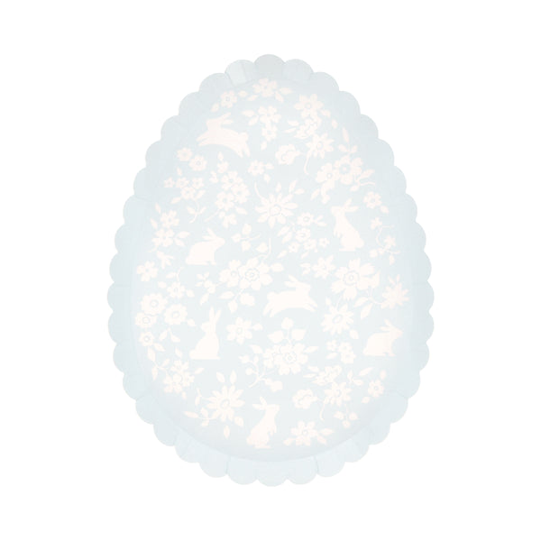 Our paper plates, egg-shaped with a ditsy flower and bunny illustration, are ideal to add to your Easter decorations for a playful table look. Image4