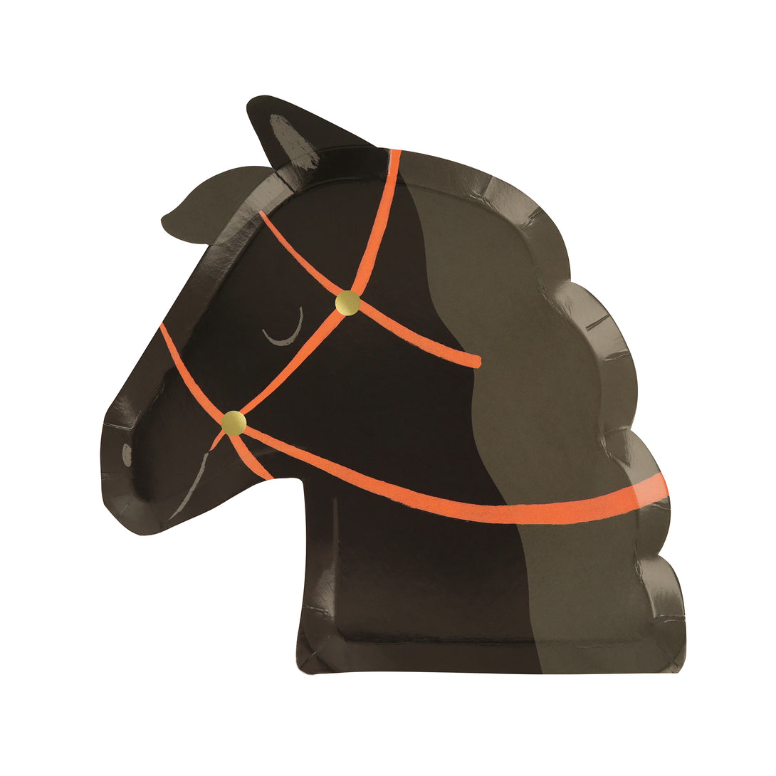 Our party plates, in the shape of horse heads, are perfect for a horse  birthday party.